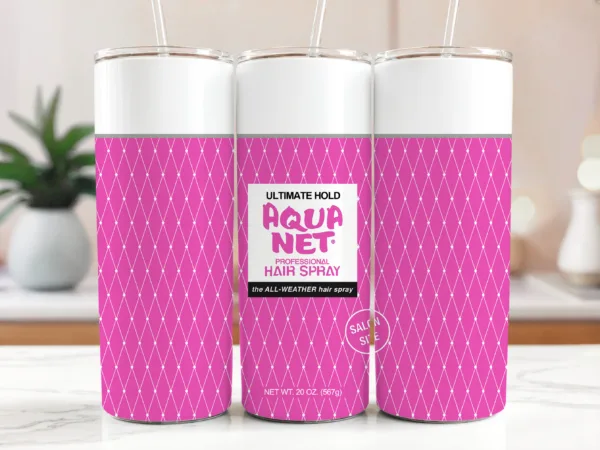 Pink AquaNet Tumbler