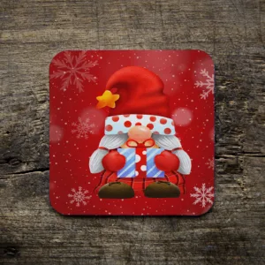 Gnome Christmas Coaster 4 Ct